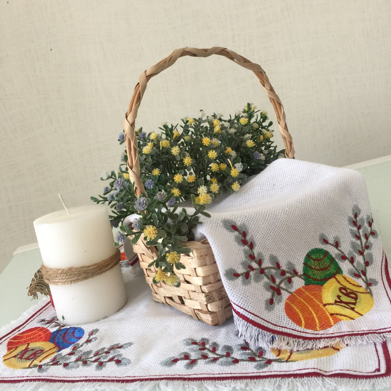 Вышивка на салфетках